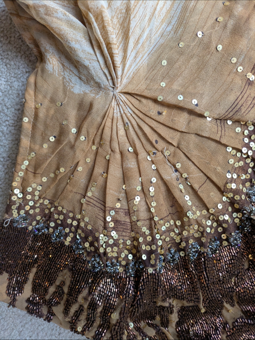 Alberto Makali Beige Silk Vintage Y2K Fairycore Festival Animal Print Bodice - Picture 6 of 16